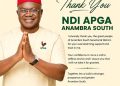 Anambra South: Nwachukwu thanks constituents after APGA victory, calls for unity