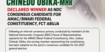 Aspirants back Obika in consensus to clinch NDC ticket for AMAC/Bwari