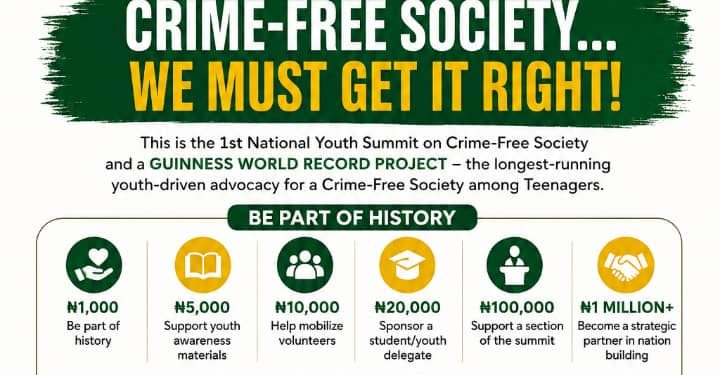 PATDI launches Movement for Crime-Free Society, sets June 30 youth summit in Abuja