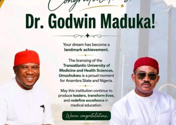 A New Dawn in Medical Education: Dr. Godwin Maduka licenses transatlantic university