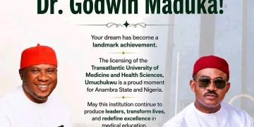 A New Dawn in Medical Education: Dr. Godwin Maduka licenses transatlantic university