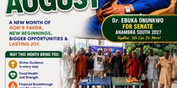 Dr. Onunkwo extends August greetings to ndi Anambra South, prays for hope, peace and progress