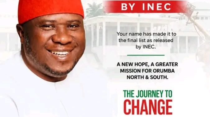 The Editorial Board of NMM Congratulates You, Prince Echem on Your Recognition as the LP Candidate for Orumba North/South