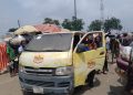 Goods burnt as fire guts delivery bus at Karmo Market in Abuja  